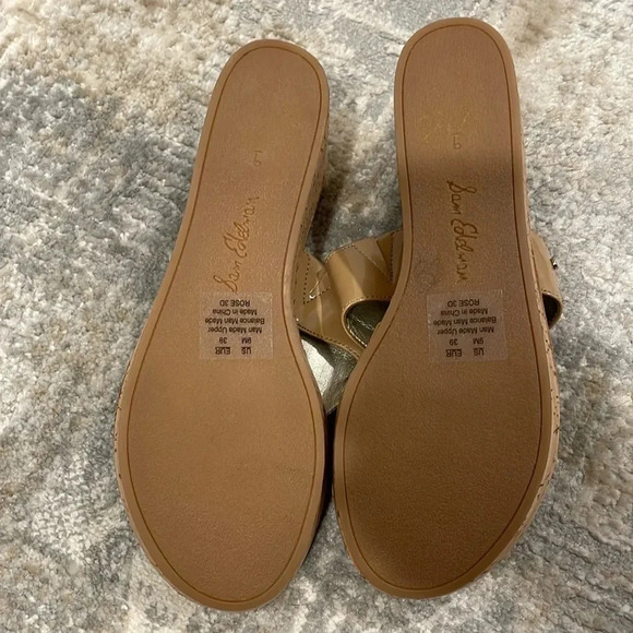 Sam Edelman Women's Rose 3D Cork Wedge Platform Sandals NW/OB Tan Size 9 Slide - Picture 8 of 12